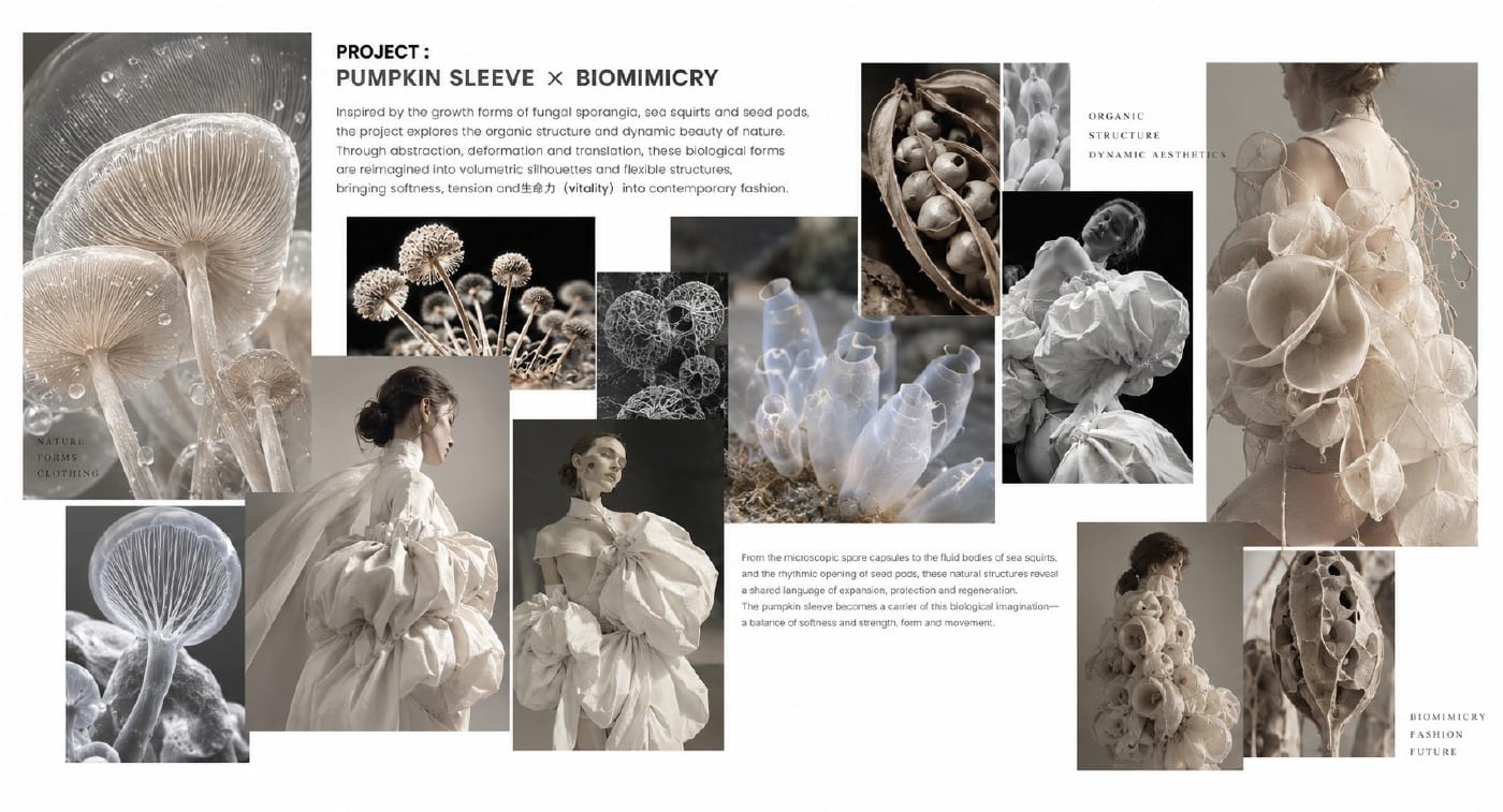 延展课题 · Pumpkin Sleeve × Biomimicry 仿生系列