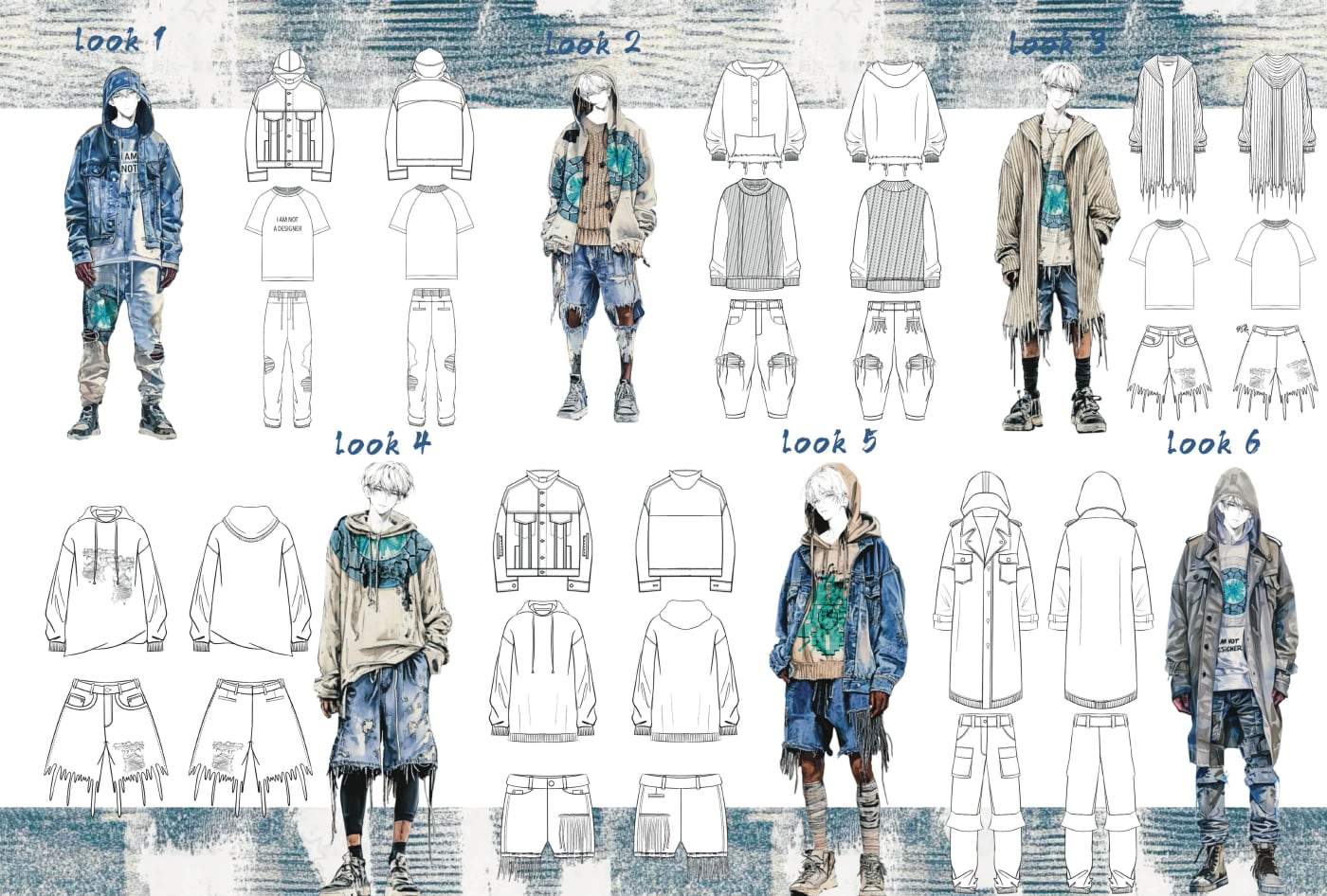 款式图展示 · Style Drawings